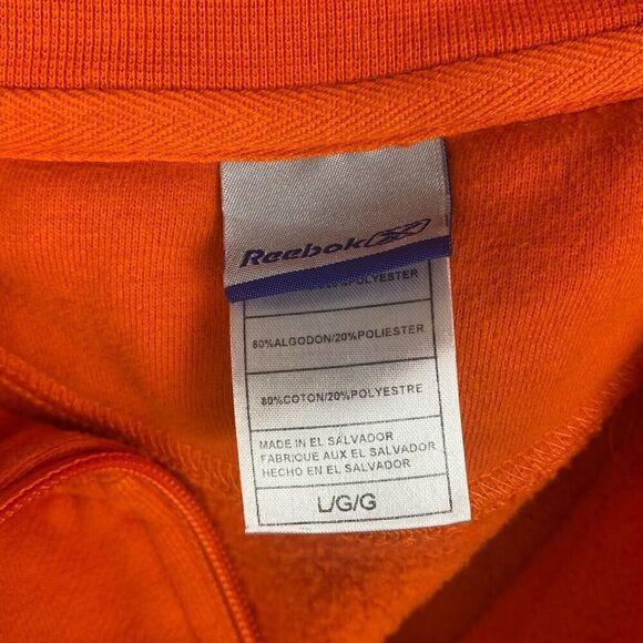 Vintage Reebok Miami Dolphins Sweater Mens Large Orange Pullover Sweatshirt - Picture 10 of 12